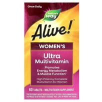 Gamtos kelias, gyvas!, ultra multivitaminas moterims, 60 tablečių