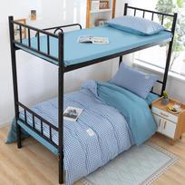 Muji Style Washed Cotton Three-Piece Duvet Cover Set for Dorm Bunk Beds 1.2m Single Fitted Sheet