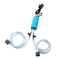 Mini akvariumo oro siurblio rinkinys deguonies siurblys su oro akmeniu tylus, labai efektyvus USB akvariumas mėlyna