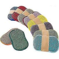 Antibacterial Microfiber Scrub Sponge, Double-Sided Kitchen Scouring Pads Odor-Free Dishwashing Brush, Great for Nonstick Pans, 5-Pack Ra