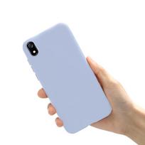 Phone Case For Xiaomi Redmi 7A 7 A Matte Black Cover Silicon TPU Soft Cases Back Cover For Xiomi Redmi 7 7A Redmi7A Case Fundas Redmi 7A violetinė