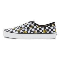 Vans Wallpaper Authentic unisex checkered smiley print durable breathable low-top canvas shoes black white VN000EE3BP9 35