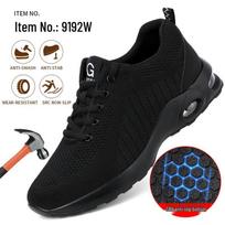 Vyriški lengvi oro pagalvės saugos batai - Atsparūs dilimui, smūgiams ir pradūrimams darbiniai batai 9192W-Black Anti-slip Model;42