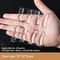 Lipnios silikoninės durų sustabdymo juostelės Skaidrus sienos apsaugas Spintelių durų tylus buferis Anti-susidūrimo pagalvėlės namų baldų apsaugai 20PC, Long[150*15*2MM] skaidri