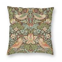William Morris Strawberry Thief Square Pillowcase Polyester Linen Velvet Printed Zip Decor Pillow Case Car Cushion Cover 30cmx30cm