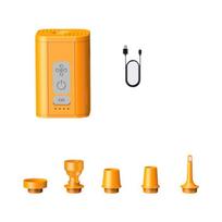 Fast Suction Inflation Deflation Electric Pump Mini Air Pump For Vacuum Storage Bags Portable Pump For Clothes Bedding oranžinė