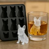 Whiskey Ice Mold 9-Grids Silicone Dog Ice Molds Fun Shapes Non-stick Food-Grade Whiskey Iceblock Tray Shatterproof Kitchen China Mainland brown