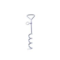 Outdoor lawn stainless steel spiral dog stake, dog leash fixing stake, steel wire rope, matching ground peg, pet supplies 8*40