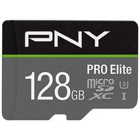 PNY Technologies Pro Elite, microSDXC, 128GB, UHS-I, U3, V30 +Adapter P-SDU128V31100PRO-GE
