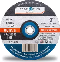 „Silver“ metalo pjovimo diskas „Profi-Flex“ 230×22,2 mm, 1,8 mm (10190)