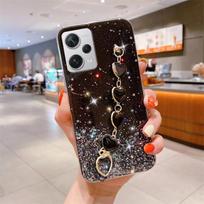 Note12 Meilės Širdelė Apyrankė Ant Riešo Blizganti Dėklas Skirta Xiaomi Redmi Note 12 Pro Plus 12s 12pro 4g 5g 11s Apyrankė Silikoninis Dangtelis 12c Redmi Note 12 4g