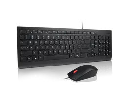 Lenovo Essential Wired Combo Keyboard and Mouse | Keyboard and Mouse Set | Wired | Mouse included | Nordic | Black