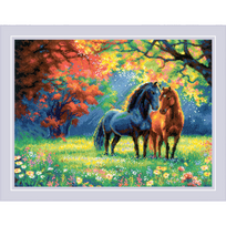 Rinkinys kryželiui RIOLIS 2330 „Rudens rytas“ 40x30 cm, vilnos siūlai