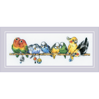 RIOLIS siuvinėjimo rinkinys „Parrots Cross“ papūgos, Nr. 2317