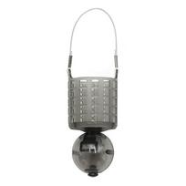 Fish Feeder Basket Fishing Bait Trap Cage Coarse Lure Feeder Basket with Fillable M gray