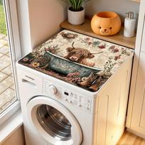 1Pcs Rubber Drying Mat With  Floral Cute Cow Print For Coffee Shop Restaurant Kitchen Carpet Tableware Durable Diatom Mud Table Mat Pet Mat Coffeeware 30*40