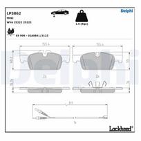 DELPHI Stabdžių kaladėlių komplektas Brake pad set LP3862