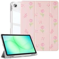 Case for Samsung Galaxy Tab A11 Plus / A9 Plus, Shockproof Protection Flower Pattern with Pen Holder