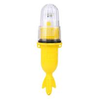 Marine Signal Light Net Marker LED Fish Collecting Light Underwater Fish Lure Lamp Outdoor Fishing Accessories geltona