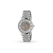 Gucci G-Timeless serijos laikrodis Automatinis mechaninis judėjimas Nerūdijančio plieno apyrankė Skeletinis ciferblatas Vyriški laikrodžiai Spalvingas YA126357 Brand-New Out of Warranty
