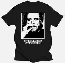 Charles Bukowski Pattern T-shirt Quotes for Find What You Love Unisex T-shirt L
