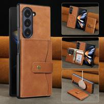 MagSafe Wireless Charging Wallet Card Phone Case For Samsung Galaxy Z Fold 7 6 5 4 3 Fold7 Fold6 Fold5 Flip Purse Holder Cover Samsung Z Fold 6