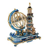 DIY 3D Wooden Puzzle Lighthouse Globe Music Box Miniature Model Kits Assembly Jigsaw Puzzles for Friends Birthday Gifts gelsvai ruda