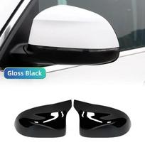 For BMW F25 X3 F26 X4 F15 X5 F16 X6 2014-2018 2 Pieces Rearview Mirror Cover Cap Carbon Black