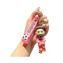 Keychain Pendant, Football Star Figure Key Holder with Lanyard, Bag Pendant for Backpacks Handbags Cars Wallets C