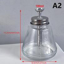 180ml Push Down Glass Empty Pump Dispenser For Nail Polish Alcohol Makeup Remover Clear Refillable Bottle Liquid Cleanser Storag