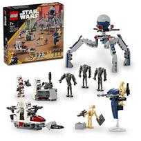 LEGO Star Wars Clone Trooper Battle Droid Pack Toy Gift Blocks Boys Girls Children 7 Years Old 8 9 Elementary School Space 75372