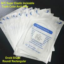 Dantų ortodontinė NiTi super elastinga nematomo dantų spalvos lanko viela apvali stačiakampė kiaušinio formos medžiaga 5 pcs 012 UPPER