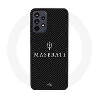 Maniacase case for Samsung Galaxy A52s 5g maserati white carbon background juoda