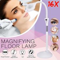 Pro 16X dioptrijų LED didinamasis grindų stovas lempa didinamasis stiklas, veido šviestuvas, skirtas grožio salono nagų tatuiruotėms 110 V/220 V 110V