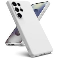 Prabangus skysto silikono dėklas Samsung Galaxy S25 Ultra S24 S25 S23 S22 S21 FE S20 Plus + S24+ S25+ minkštos gumos dėklas buferis Samsung S25 Ultra balta