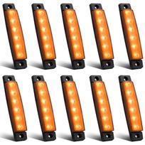 X-STYLE LED Šoniniai Gabaritiniai Žibintai 24V Geltoni 6 Eilės Šoninio Gabarito Lempa Sunkvežimiui 12V-24V geltona