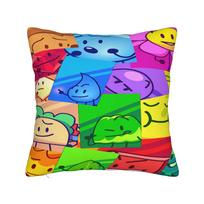 BFDI Cartoon Pillow Cover  Vintage Pillow Case For Living Room Chair Soft Cushion Cover Gift 12x12Inch