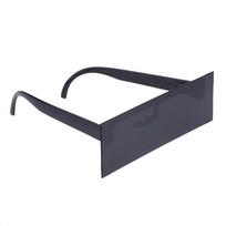 1/3vnt. Juodo stačiakampio rėmelio saulės akiniai, plokšti saulės akiniai, vakarėlio, cosplay akiniai, unisex akiniai, kūrybingi kostiumų rekvizitai A1 1Pc black