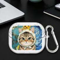 Case For Samsung Galaxy Buds 2Pro 4Pro 4 Pro Live 3 FE 2 3Pro Clear Earphone Cases Cover With Hook Cute Cat Buds 3 Pro