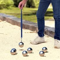 Magnetic Ball Throwing Picker Portable Bocce Balls Picker Recycling Device For Lawns Outdoor Activities Home Sports Parties mėlyna