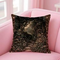 Vintage Medieval Unicorn Art Pillow Case Antidustmite Pillow Invisible zipper silky short plush Sofa cushion cover 40x40cm