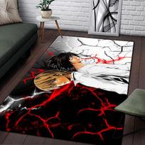 Anime Death Note Kilimas Svetainei Prabangios Namų Puošybos Miegamojo Lovos Šoninis Kilimėlis Žaidimų Kambariui Didelio Ploto Kilimai Neslystantis Kilimėlis 40cm x 60cm