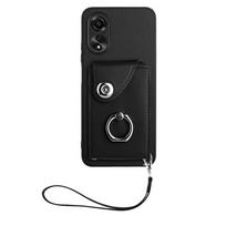 Ring Hand Strap Flip Card Holder Stand Leather Phone Case for Oppo A79,A17,A38,A18,A58 4G,A78 4G,Oppo K11x,Reno10 Pro,Reno10,Reno11,Reno11 Pro, Oppo Reno11 Pro juoda