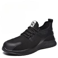 Men's Labor Insurance Shoes, Breathable and Lightweight, Anti-smashing and Anti-piercing Steel Baotou Work Shoes 48 black