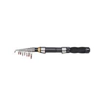 Portable Spin Fishing  Rod Tough Carbon Fiber Power Telescopic Travel Sea Boat Fishing Rod 1.5m juoda