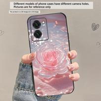 Gradient Crystal Rose For Oppo Realme 11 12 12X 14 Pro Plus 8 C55 C63 65 67 75 51 53 GT 2 7 Neo 3 5 SE 7 50 TPU soft phone case Realme 12+
