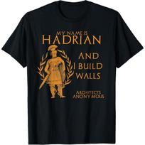 Ancient Rome Emperor Hadrian Architects Anonymous Funny T-Shirt S juoda
