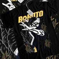 Kawaki Marškinėliai Boruto Uzumaki Naruto marškinėliai Anime Manga Juodi marškinėliai Dydis S-5XL Unisex Marškinėliai L white
