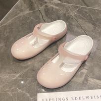 Women's 2026 Baotou Sandals: New Dopamine-Inspired Style for Summer, Plastic Two-Way Outdoor Wear Slippers 38 žalia
