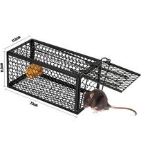 1PCS Humane Rat Trap Metal Reusable Mechanical Self-locking Durable for Chipmunk Rodent Mouse Squirrel Control Cage Mice Catcher